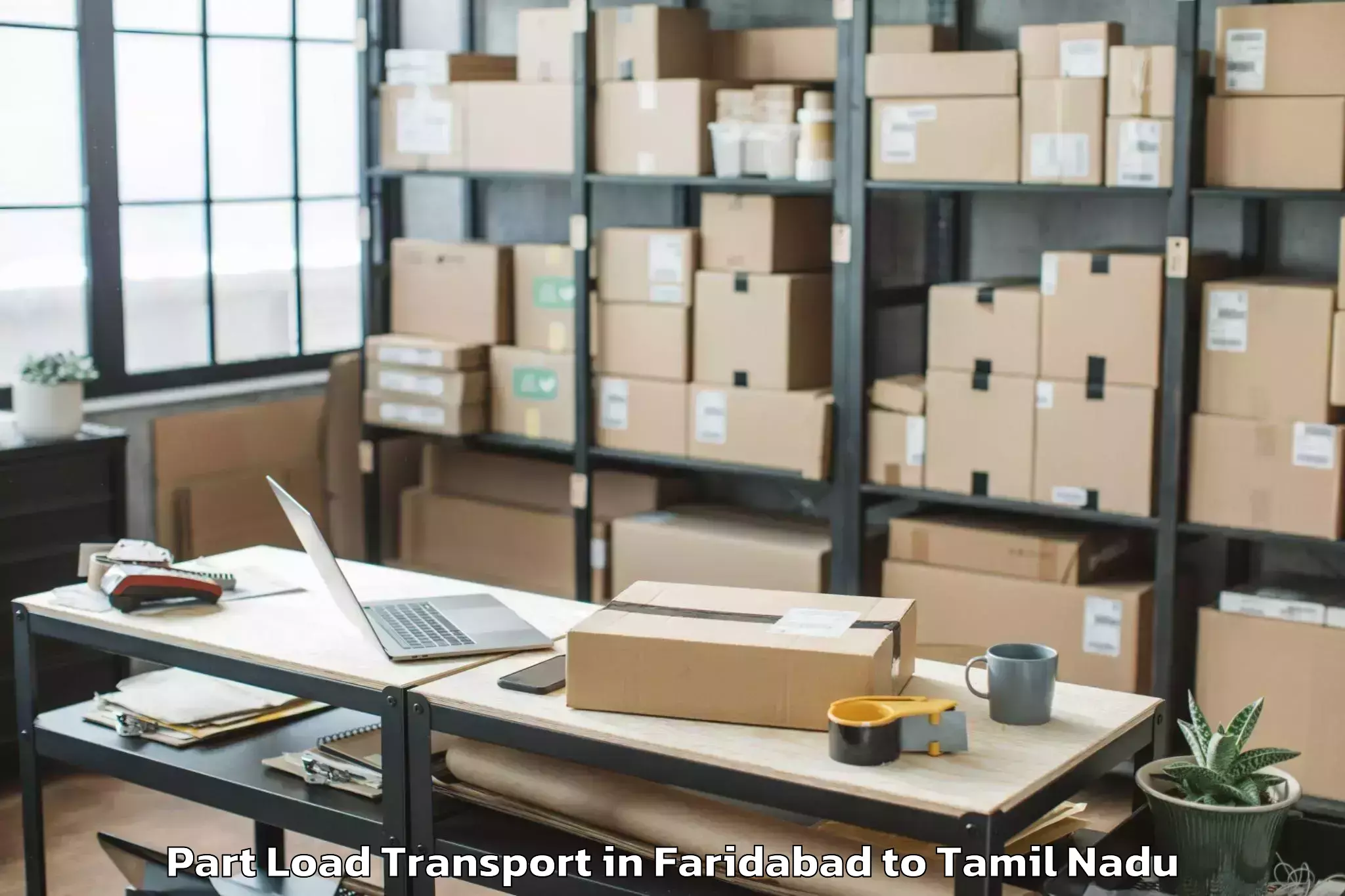 Faridabad to Akaloor Part Load Transport